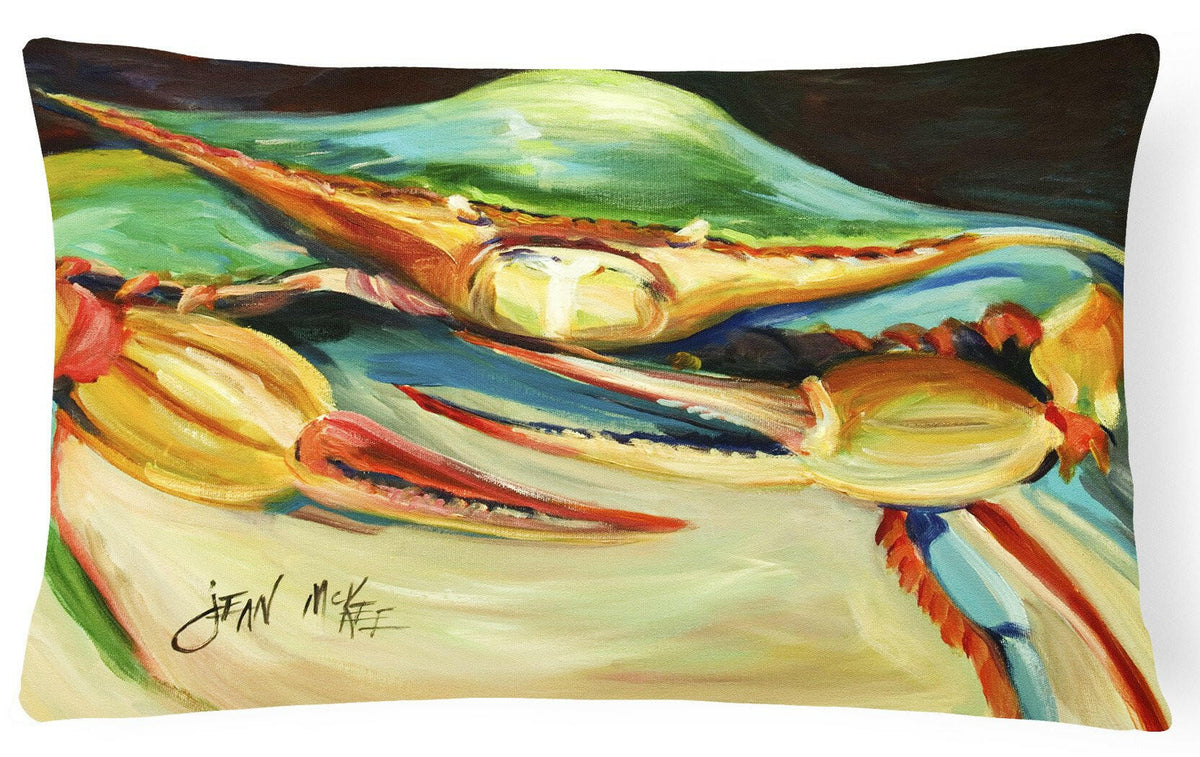 Blue Crab Canvas Fabric Decorative Pillow JMK1095PW1216 by Caroline&#39;s Treasures