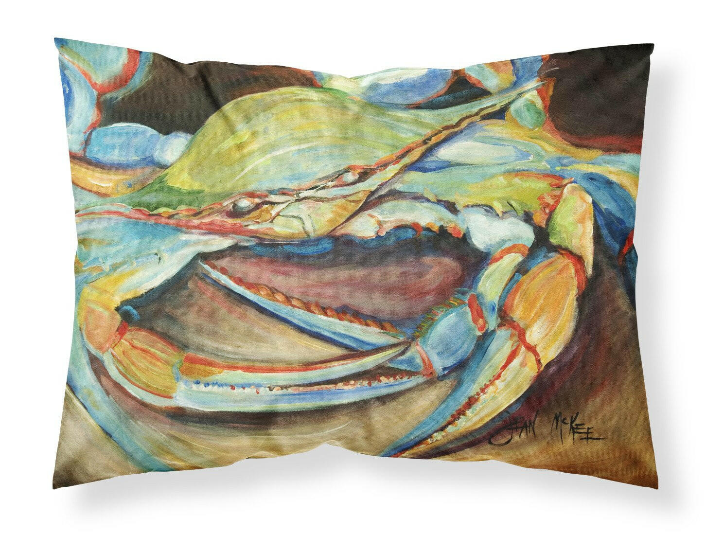 Blue Crab Fabric Standard Pillowcase JMK1096PILLOWCASE by Caroline's Treasures