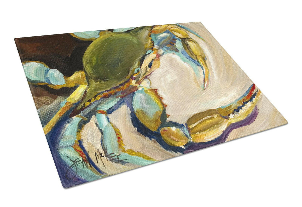 Blue Crab Glass Cutting Board Large JMK1098LCB by Caroline&#39;s Treasures
