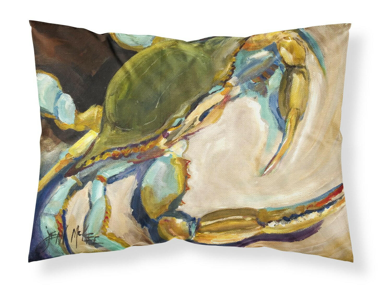 Blue Crab Fabric Standard Pillowcase JMK1098PILLOWCASE by Caroline's Treasures