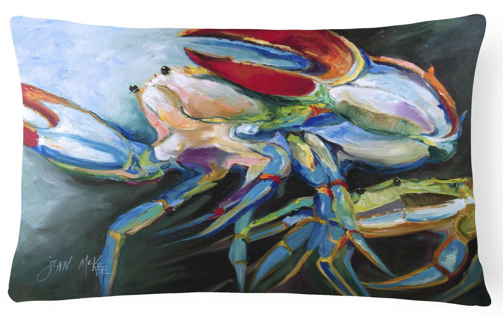 Blue Crab Canvas Fabric Decorative Pillow JMK1103PW1216 by Caroline's Treasures