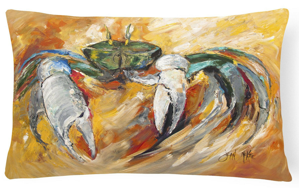 Blue Crab Canvas Fabric Decorative Pillow JMK1108PW1216 by Caroline&#39;s Treasures