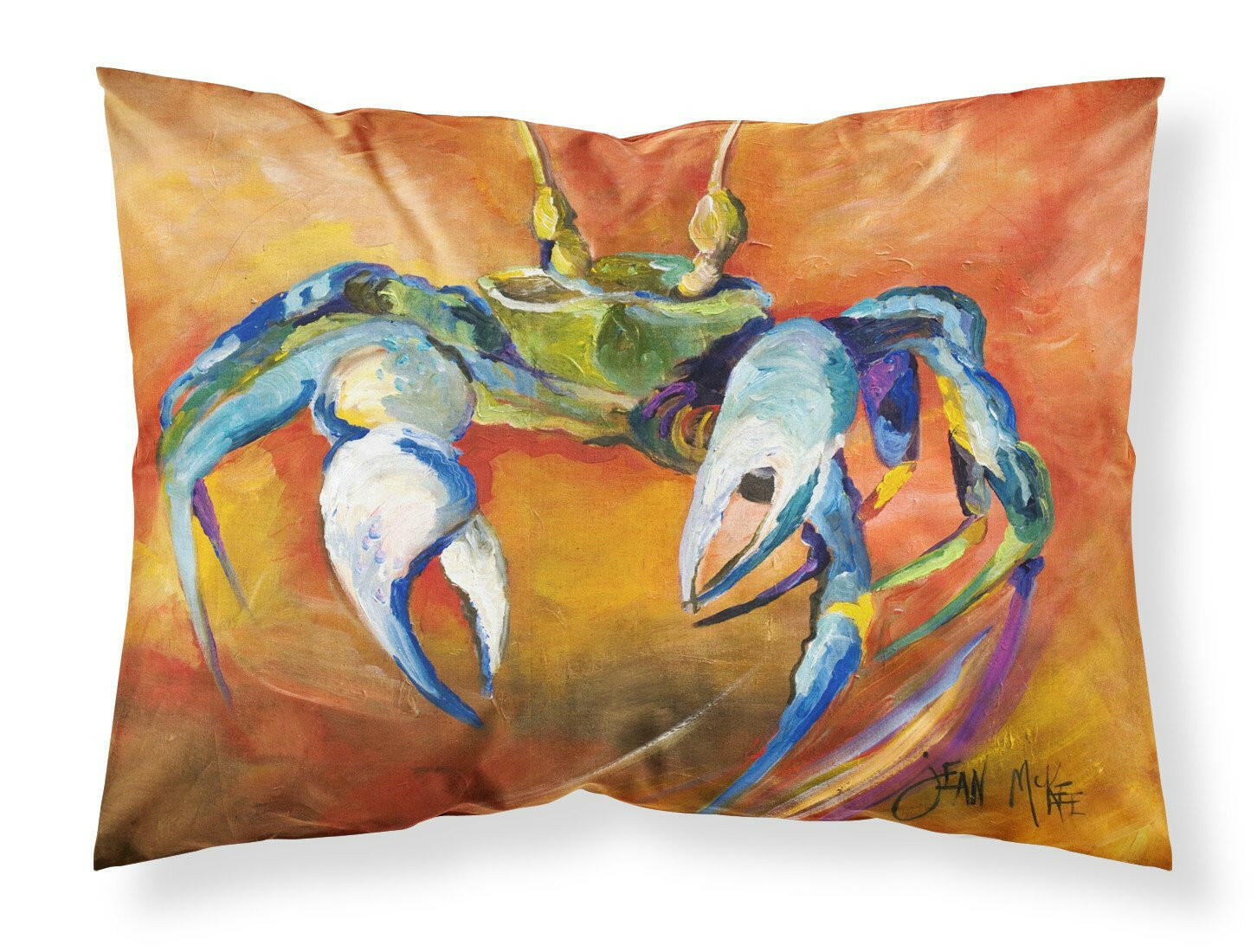 Blue Crab Fabric Standard Pillowcase JMK1110PILLOWCASE by Caroline's Treasures