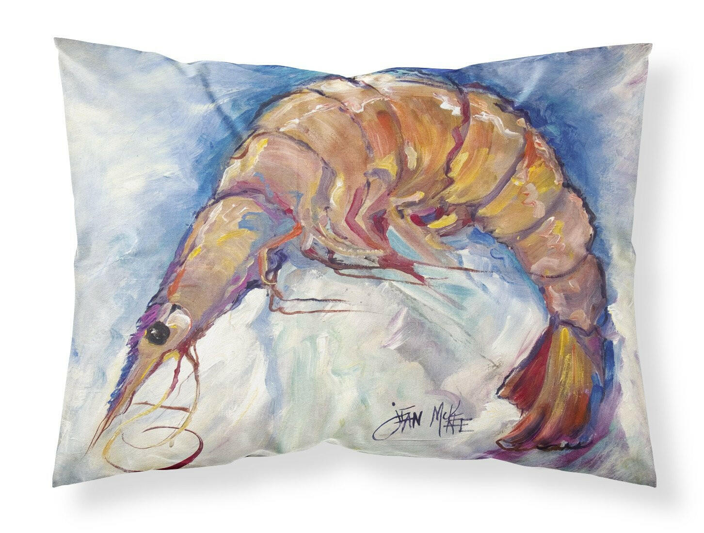 Shrimp Fabric Standard Pillowcase JMK1112PILLOWCASE by Caroline's Treasures