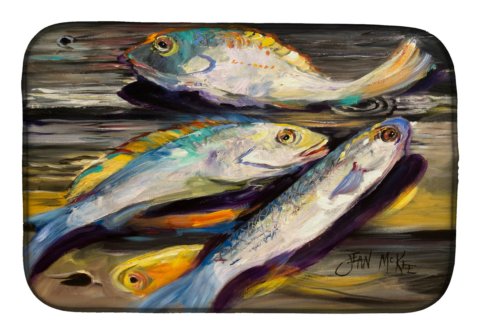 Fish on the Dock Dish Drying Mat JMK1116DDM  the-store.com.