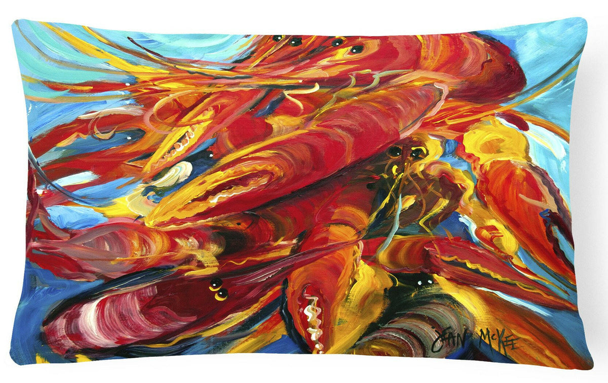 Crawfish Canvas Fabric Decorative Pillow JMK1117PW1216 by Caroline&#39;s Treasures