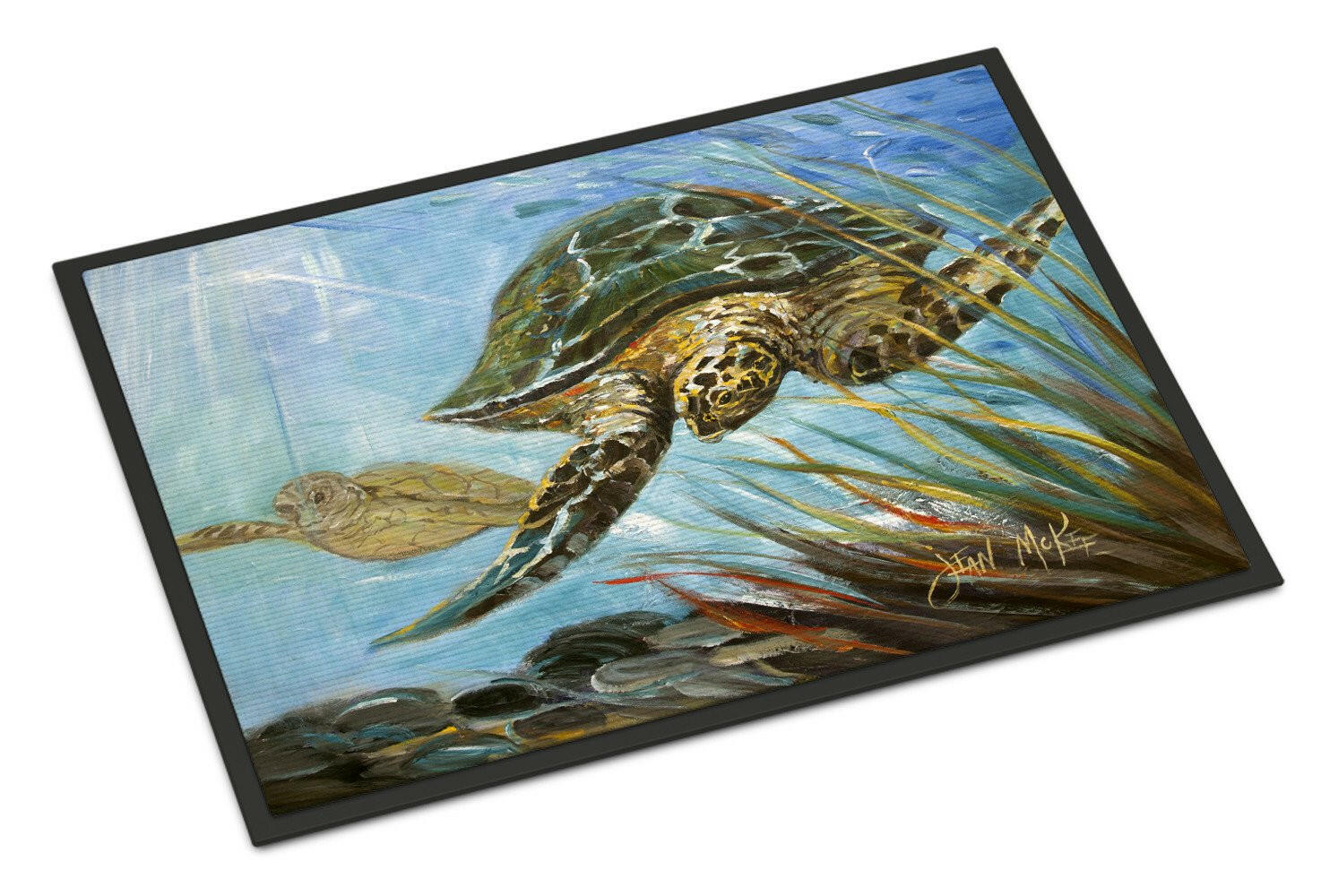 Loggerhead Sea Turtle Indoor or Outdoor Mat 18x27 JMK1118MAT - the-store.com