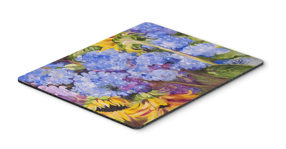 Hydrangeas and Sunflowers Mouse Pad, Hot Pad or Trivet JMK1119MP by Caroline&#39;s Treasures