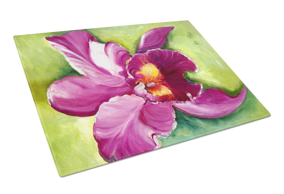 Orchid Glass Cutting Board Large JMK1120LCB by Caroline&#39;s Treasures