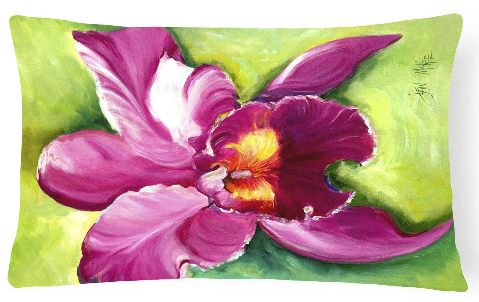 Orchid Canvas Fabric Decorative Pillow JMK1120PW1216 by Caroline's Treasures