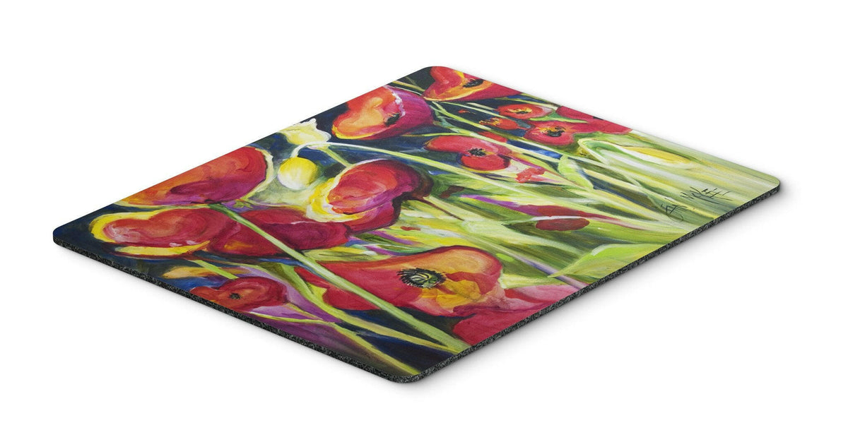 Red Poppies Mouse Pad, Hot Pad or Trivet JMK1121MP by Caroline&#39;s Treasures