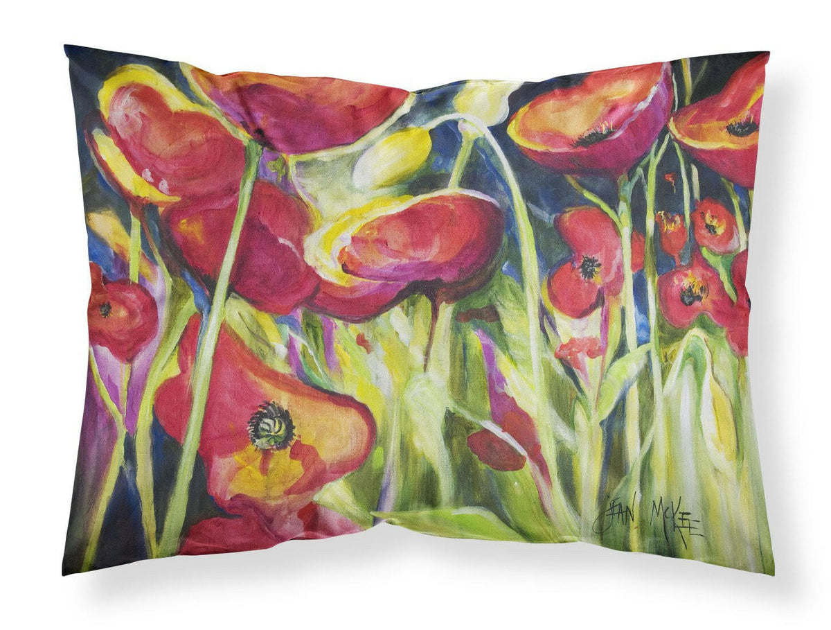 Red Poppies Fabric Standard Pillowcase JMK1121PILLOWCASE by Caroline&#39;s Treasures