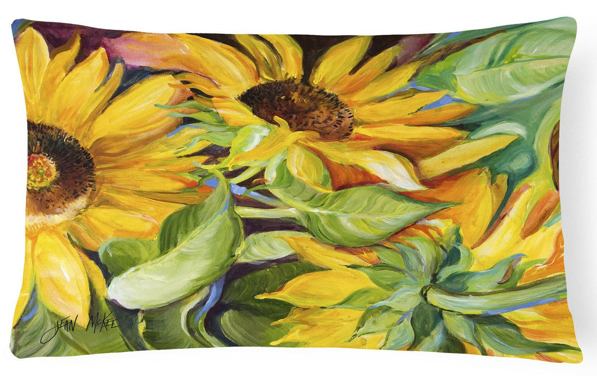 Sunflowers Canvas Fabric Decorative Pillow JMK1122PW1216 by Caroline&#39;s Treasures