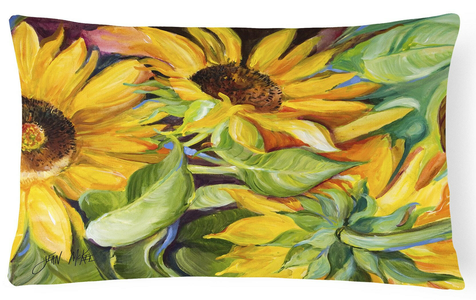Sunflowers Canvas Fabric Decorative Pillow JMK1122PW1216 by Caroline's Treasures