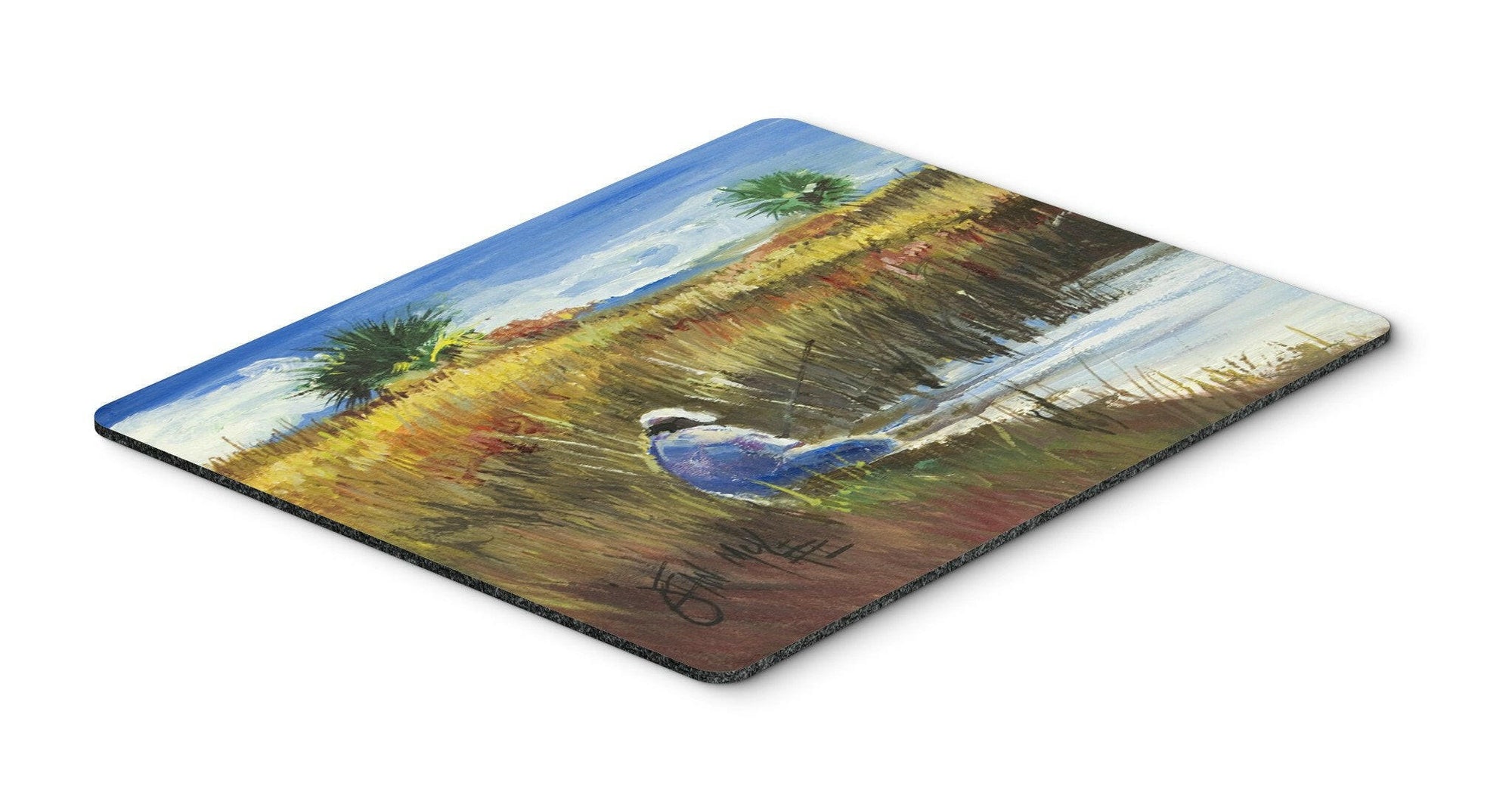 Fisherman on the Bank Mouse Pad, Hot Pad or Trivet JMK1125MP by Caroline's Treasures