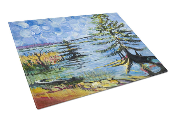 Life on the Causeway Glass Cutting Board Large JMK1126LCB by Caroline's Treasures