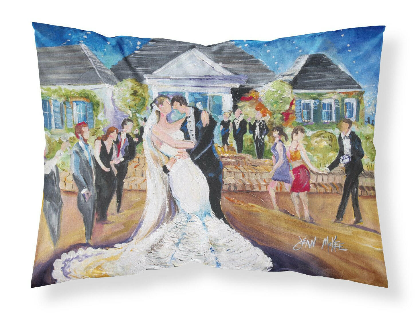 Our Wedding Day Fabric Standard Pillowcase JMK1127PILLOWCASE by Caroline's Treasures