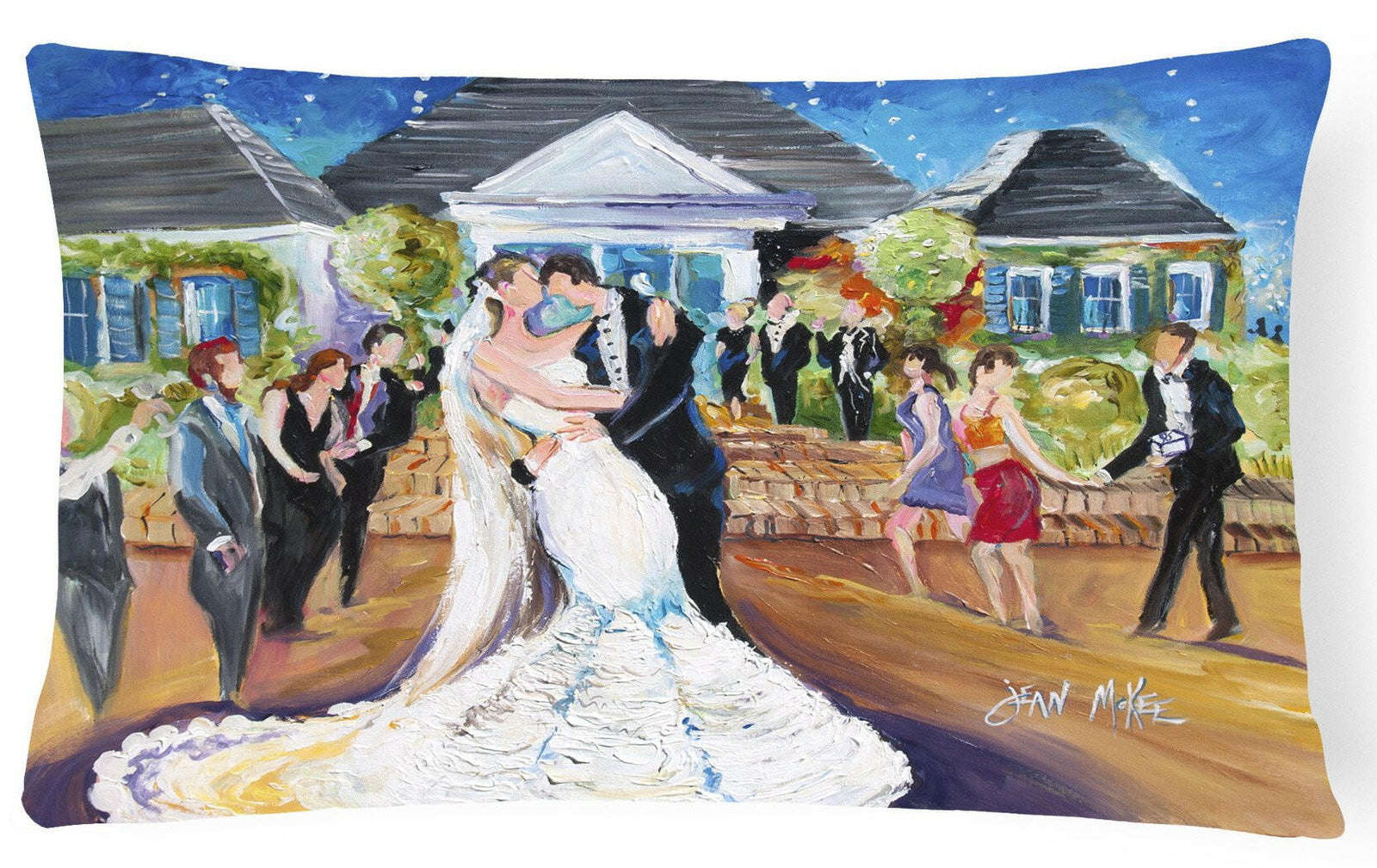 Our Wedding Day Canvas Fabric Decorative Pillow JMK1127PW1216 by Caroline's Treasures