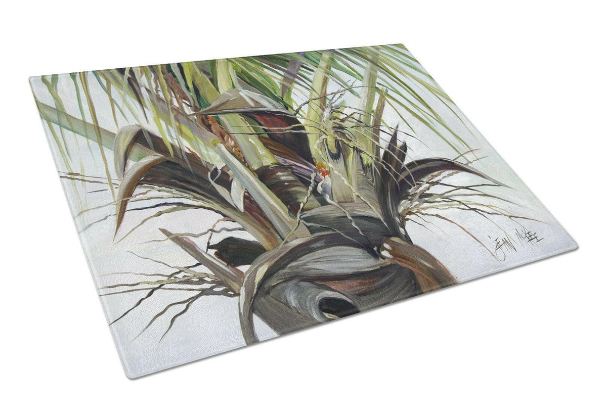 Top Palm Tree Glass Cutting Board Large JMK1130LCB by Caroline&#39;s Treasures