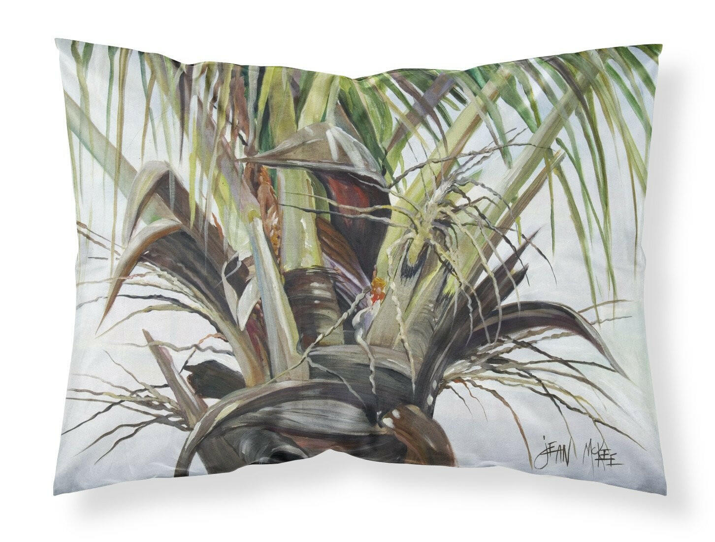 Top Palm Tree Fabric Standard Pillowcase JMK1130PILLOWCASE by Caroline's Treasures