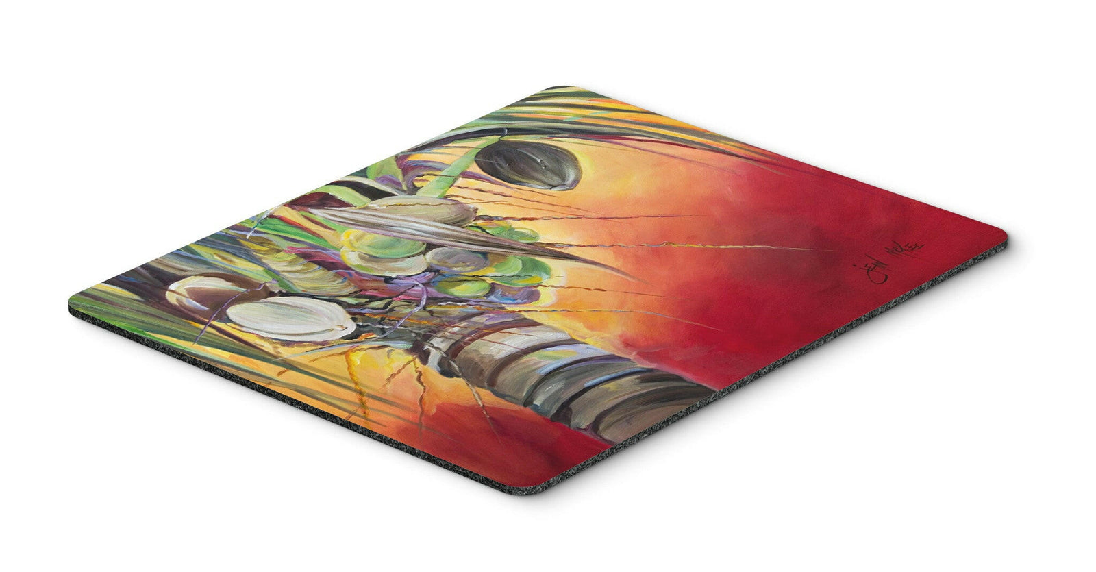 Sunset on the Coconut Tree Mouse Pad, Hot Pad or Trivet JMK1133MP by Caroline's Treasures