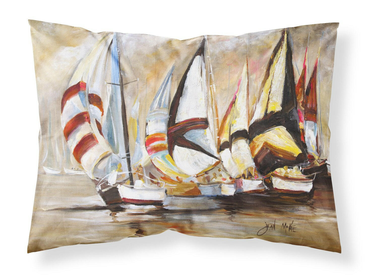 Boat Binge Sailboats Fabric Standard Pillowcase JMK1136PILLOWCASE by Caroline's Treasures