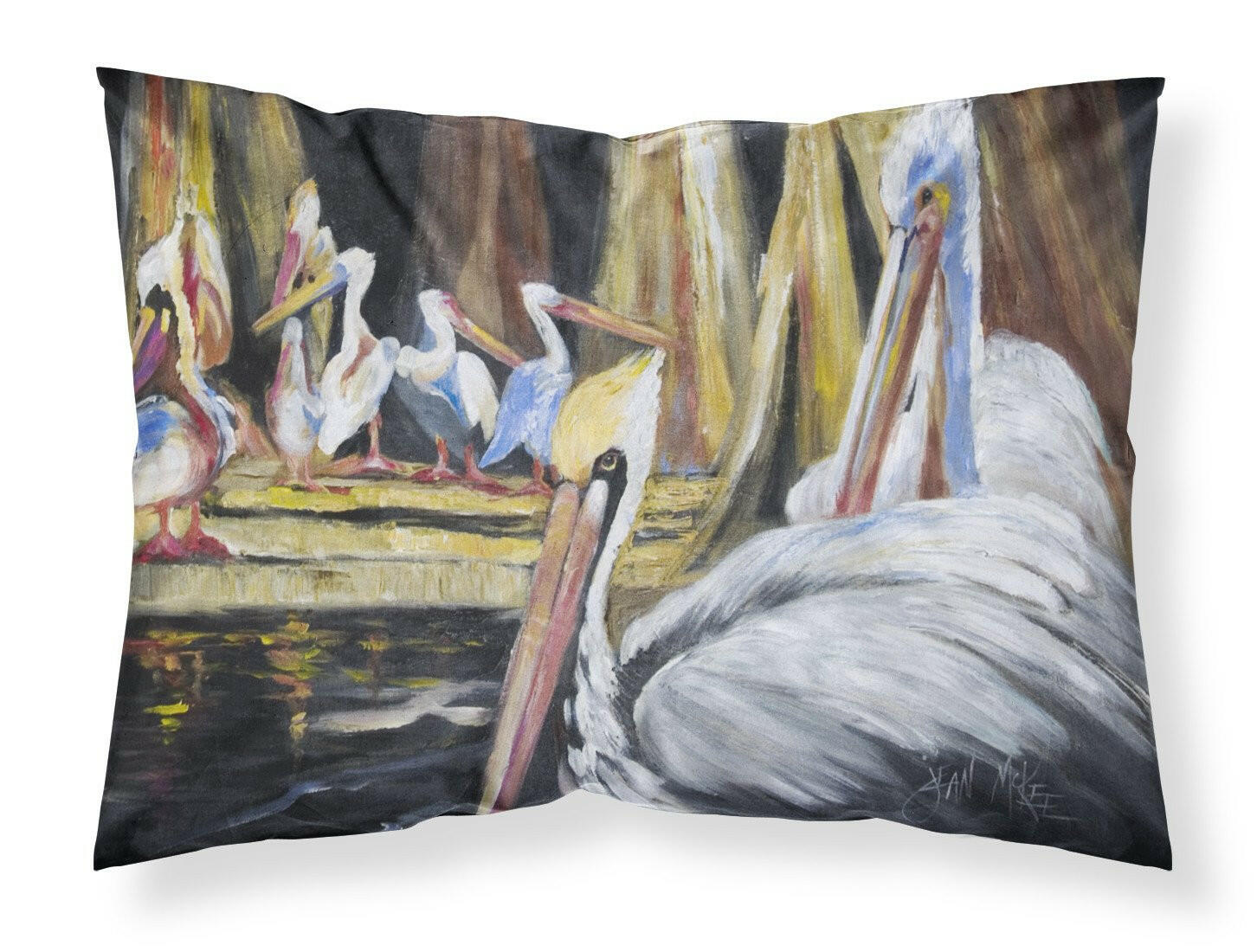 Pelicans Fabric Standard Pillowcase JMK1137PILLOWCASE by Caroline's Treasures