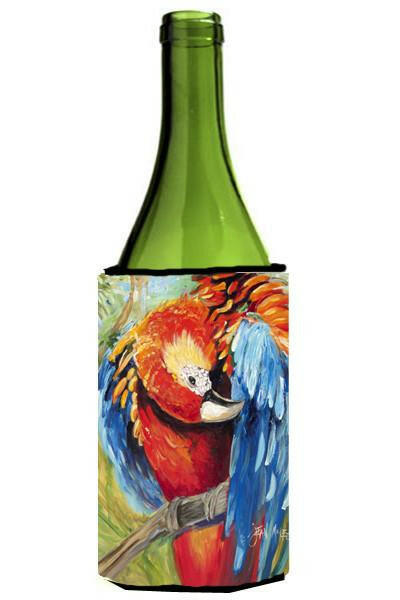 Red Parrot Wine Bottle Beverage Insulator Hugger JMK1144LITERK by Caroline&#39;s Treasures