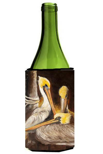 Brown Pelicans Wine Bottle Beverage Insulator Hugger JMK1146LITERK by Caroline&#39;s Treasures