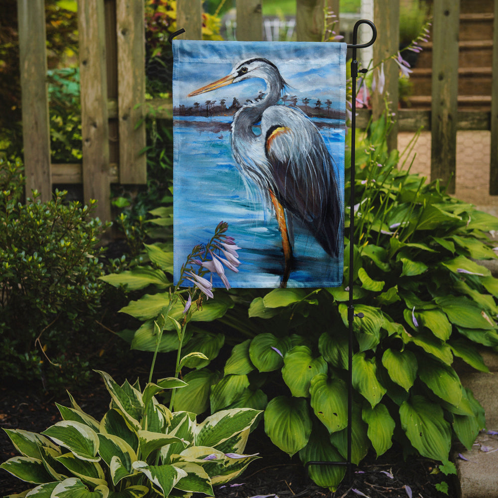 Caroline's Treasures Blue Heron Gazing Garden Flag - Outdoor Decorative Yard Flag JMK1148GF
