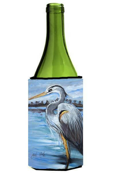 Blue Heron Gazing Wine Bottle Beverage Insulator Hugger JMK1148LITERK by Caroline&#39;s Treasures