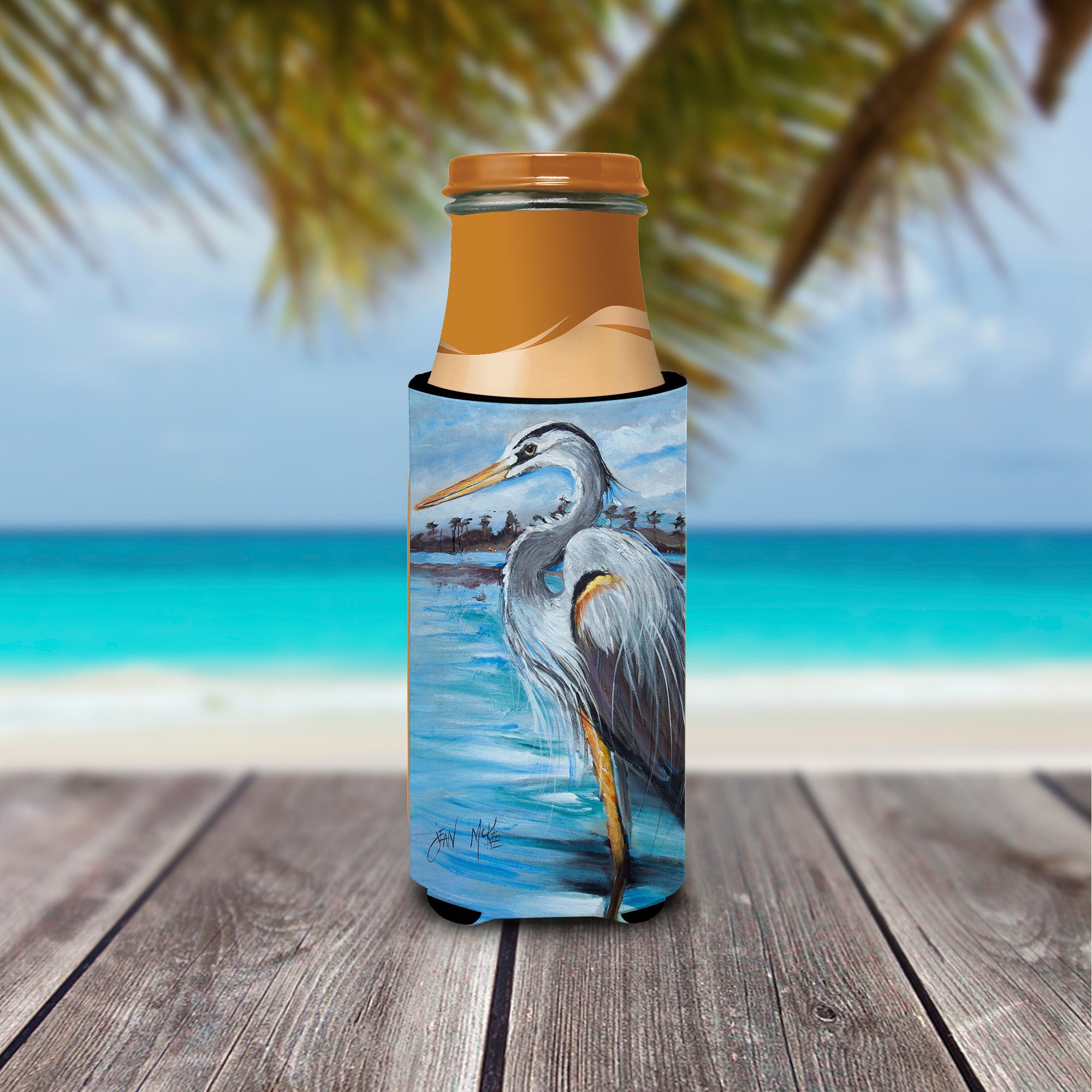 Blue Heron Gazing Ultra Beverage Insulators for slim cans JMK1148MUK.
