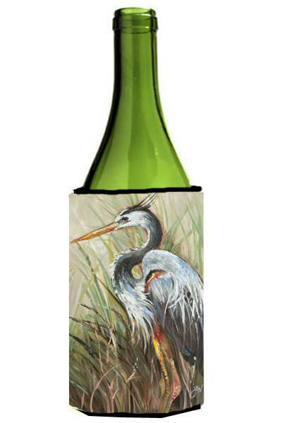 Blue Heron Gazing West Wine Bottle Beverage Insulator Hugger JMK1149LITERK by Caroline's Treasures