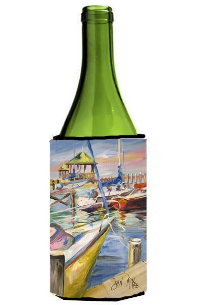 Boat Docks Sailboats Wine Bottle Beverage Insulator Hugger JMK1151LITERK by Caroline&#39;s Treasures