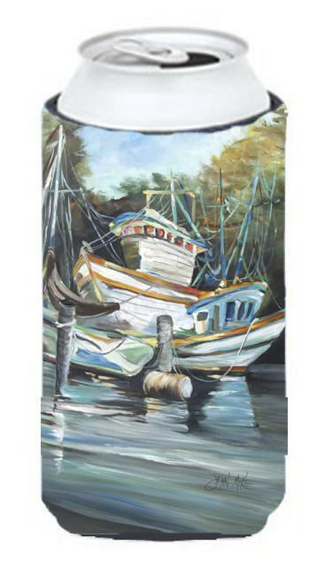 Shrimpers Cove and Shrimp Boats Tall Boy Beverage Insulator Hugger JMK1152TBC by Caroline&#39;s Treasures