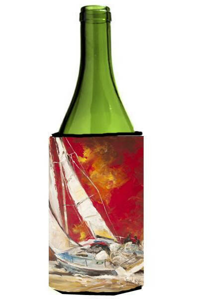 Red Sailboat Wine Bottle Beverage Insulator Hugger JMK1154LITERK by Caroline's Treasures