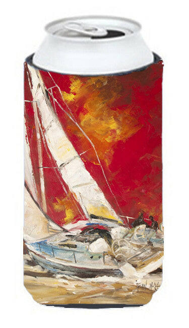 Red Sailboat Tall Boy Beverage Insulator Hugger JMK1154TBC by Caroline&#39;s Treasures