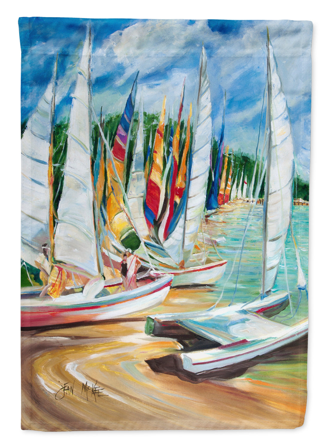 Eastern Shore Sailboats Flag Canvas House Size JMK1162CHF  the-store.com.
