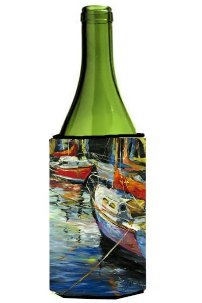 Boat Talk Sailboats Wine Bottle Beverage Insulator Hugger JMK1164LITERK by Caroline&#39;s Treasures
