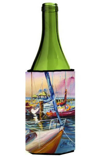 Purple Sailboats Wine Bottle Beverage Insulator Hugger JMK1165LITERK by Caroline&#39;s Treasures