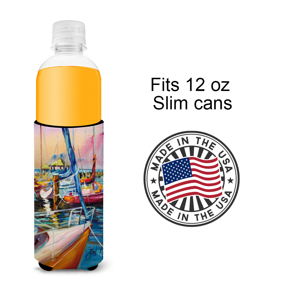 Purple Sailboats Ultra Beverage Insulators for slim cans JMK1165MUK.