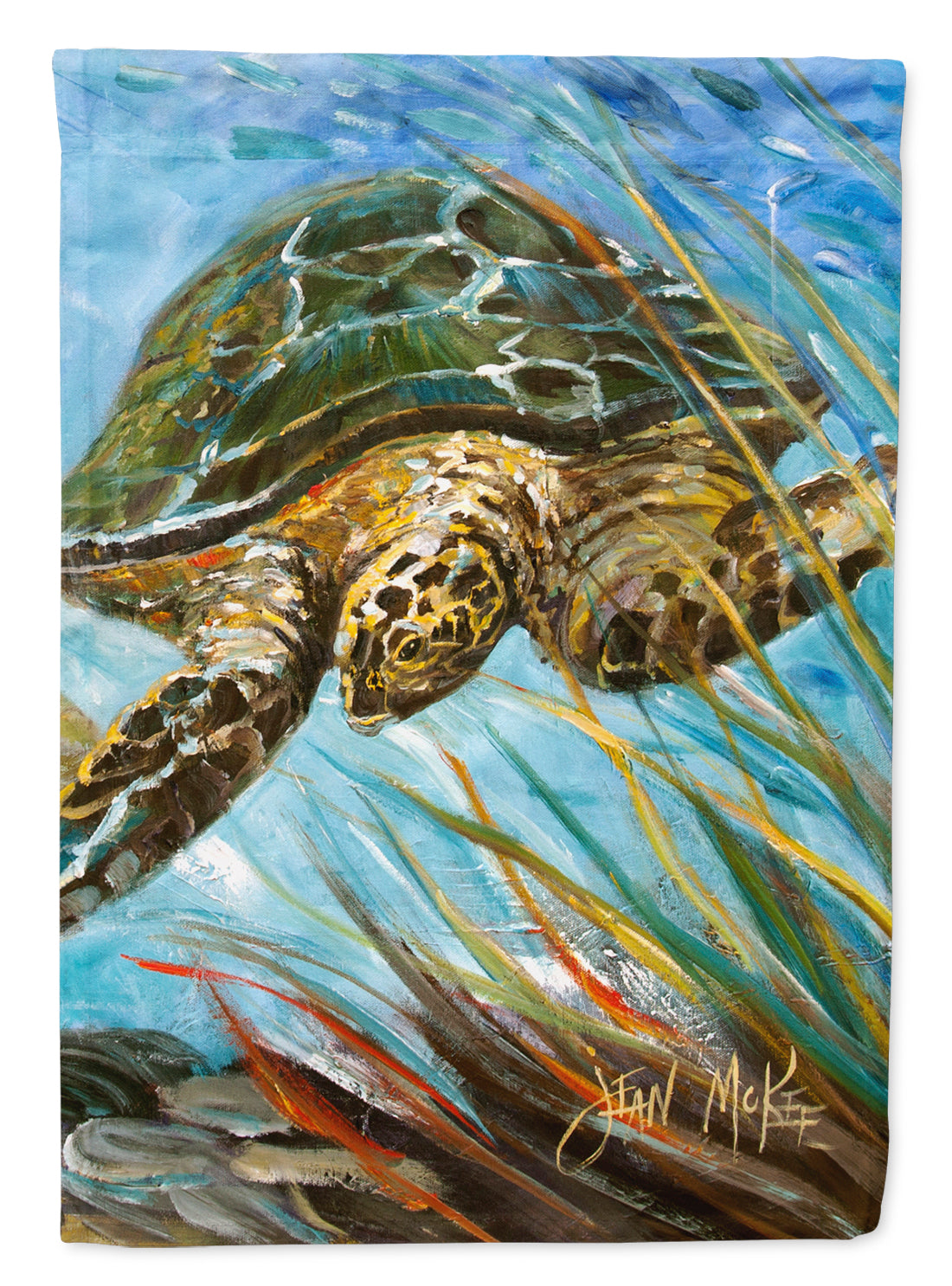 Loggerhead Sea Turtle Flag Canvas House Size JMK1168CHF