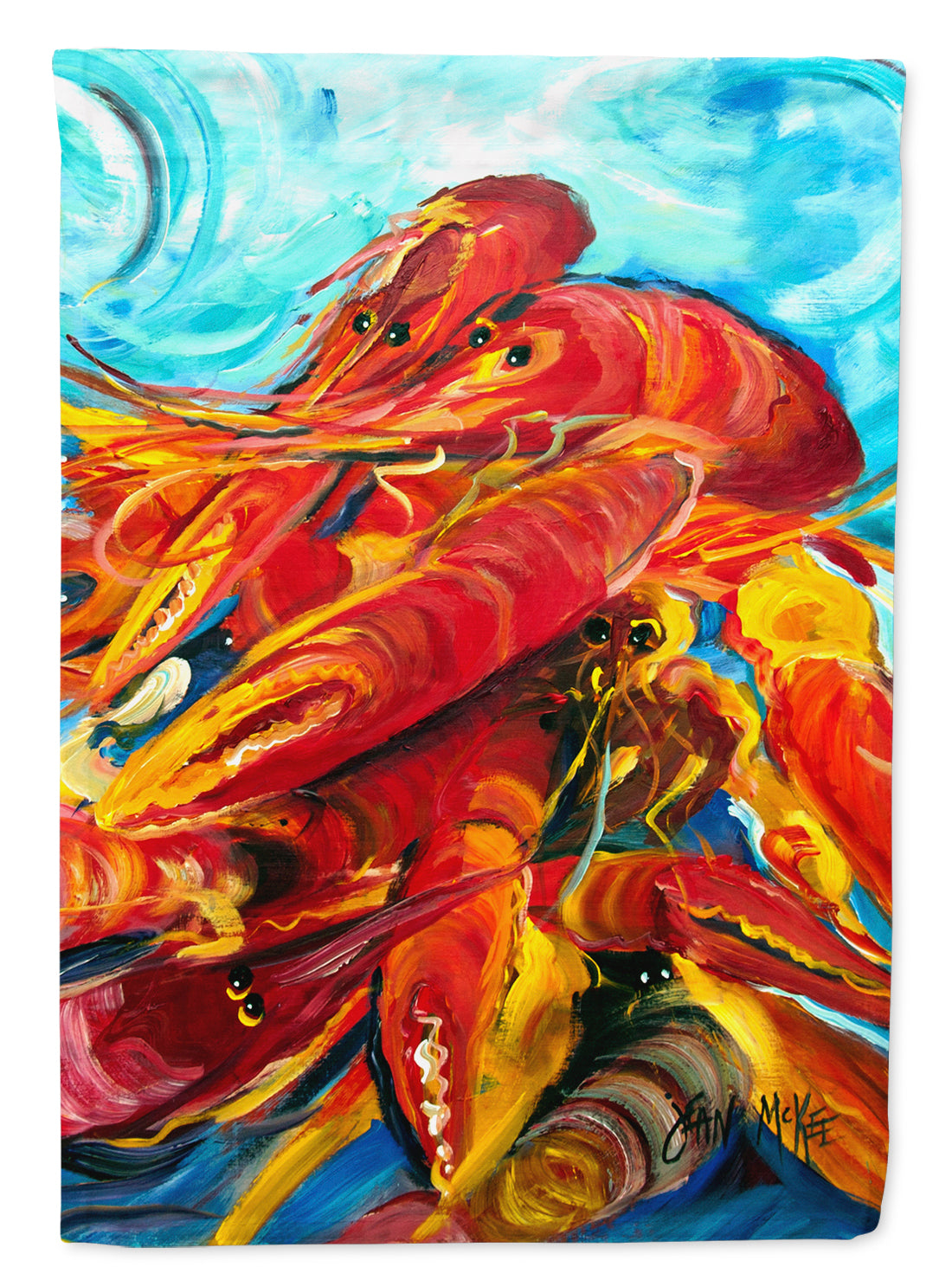 Crawfish Flag Canvas House Size JMK1171CHF  the-store.com.