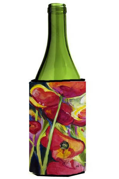 Poppies Wine Bottle Beverage Insulator Hugger JMK1173LITERK by Caroline's Treasures