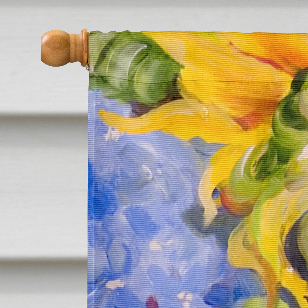 Hydrangea and Sunflower Flag Canvas House Size JMK1174CHF  the-store.com.