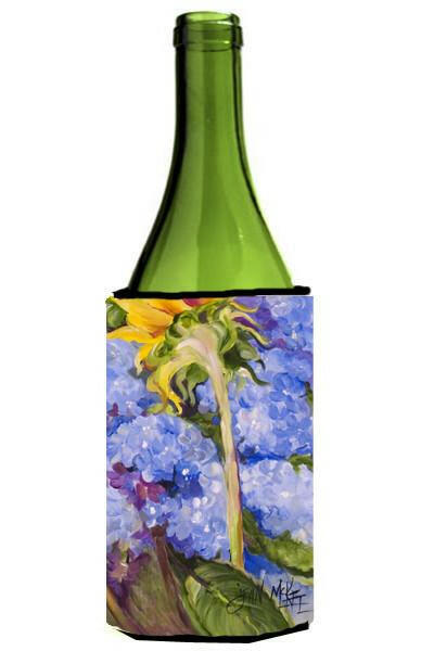 Hydrangea and Sunflower Wine Bottle Beverage Insulator Hugger JMK1174LITERK by Caroline&#39;s Treasures