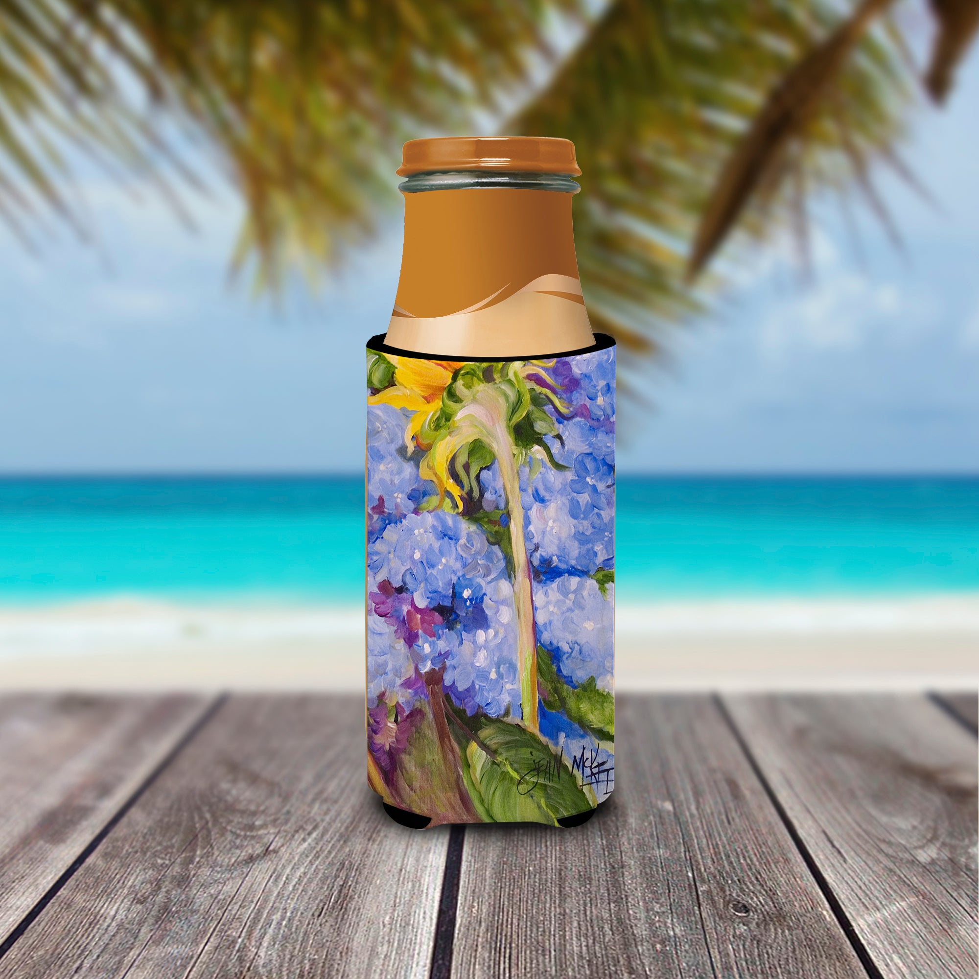 Hydrangea and Sunflower Ultra Beverage Insulators for slim cans JMK1174MUK