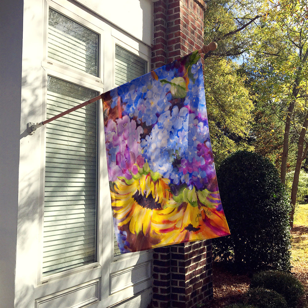 Hydrangeas and Sunflowers Flag Canvas House Size JMK1175CHF