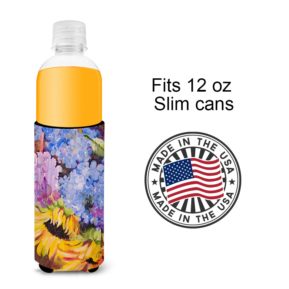 Hydrangeas and Sunflowers Ultra Beverage Insulators for slim cans JMK1175MUK.