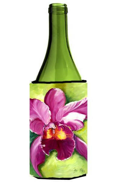 Orchid Wine Bottle Beverage Insulator Hugger JMK1176LITERK by Caroline&#39;s Treasures